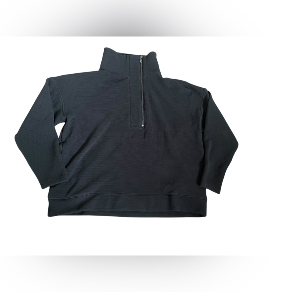 Banana Republic Women's 1/4 Half Zip Black Large L